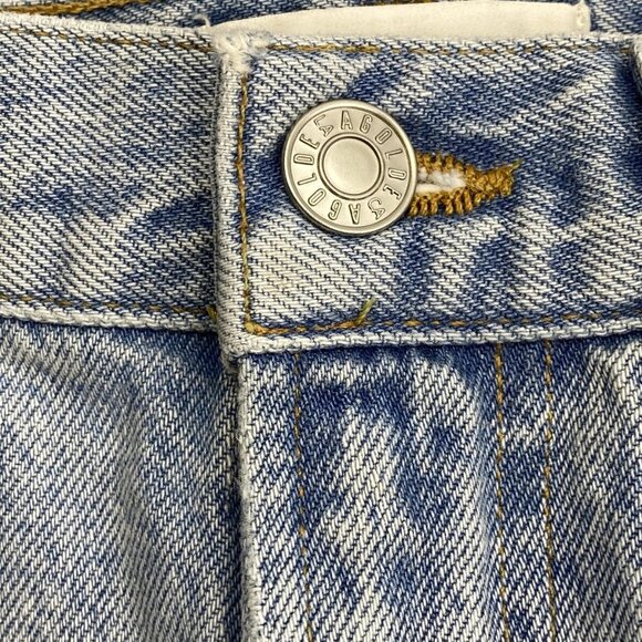 AGOLDE Women’s Hilla Mid-Rise Back-Slit Maxi Skirt – Mid Indigo Blue – Size 26 - Picture 9 of 11